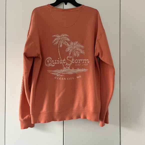 Quiet Storm Men's Crewneck Sweater - Warm Orange - Picture 3 of 3